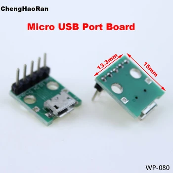 1pcs Micro USB DIP Adapter 5pin Ženski Konektor Modul Odbor Plošče Ženski 5-Pin Pin odbor B Tip PCB 2.54 MM  4