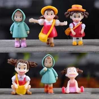 1pcs Miniature Anime Dekle Mikro Terariji Krajine Slika Ornament na Prostem Miniaturni Kip Spraviti Mini Vrt Pribor  5