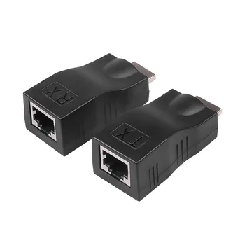 HDMI je združljiv Extender HDM Razširitev 30 m CAT5e / 6 UTP LAN Ethernet Kabel RJ45 Razširitev LAN Omrežja Priključek za PC TV Box  5