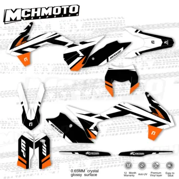 MCHMFGFull Grafike Nalepke Nalepke Motocikel Ozadje po Meri, Številka Ime Za KTM EXC EXC-F 125 250 300 350 450 201  4