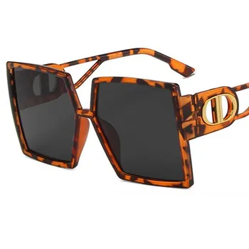 Moda Osebnost sončna Očala Votlih Design Sonce Glasse Kvadratnih Očala Anti-UV zaščitna Očala Oversize Okvir Očala Adumbral A++  5