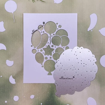 Nov Balon ozadju Rezanje Kovin Matrice za DIY Scrapbooking Album Papir, Kartice, Dekorativni Obrti Reliefi Die Kosi  0