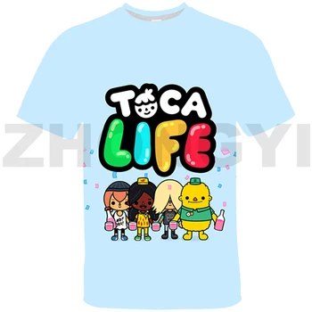 Poletje Vroče Igra Toca Boca 3D Majica s kratkimi rokavi za Otroke Kawaii Anime Toca Življenje Svetu Grafični T Srajce Trend Starš-otrok Nositi Kpop Vrhovi  5