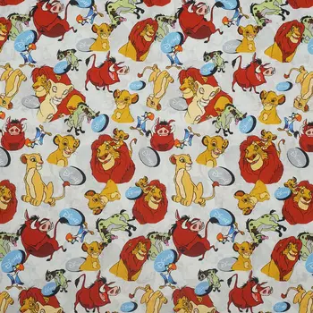 Prodaja Levji Kralj Disney Bombaž Fabirc Za Krpanje Šivanje Oblačil Quilting Tkanine DIY Needlework Otroci Krpo Odejo Materiala  1