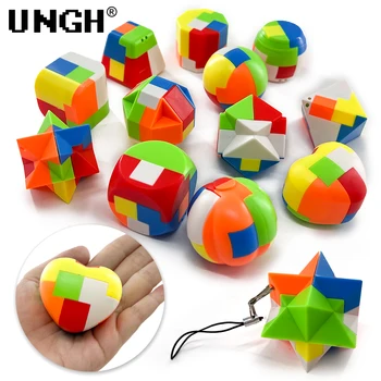 UNGH 4pcs/set 3D Puzzle Luban Zaklepanje Možganov Teaser Igro Magic Cube Intelektualne Otroke, Izobraževalne Igrače za Otroke, Odrasle Antistress  5
