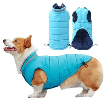 ZOOBERS Pes Zimska Oblačila Jakna Za Velike Pse Nepremočljiva, Windproof ReflectivePadded Pes Zunanji Plašč Yorkie Chihuahua  5
