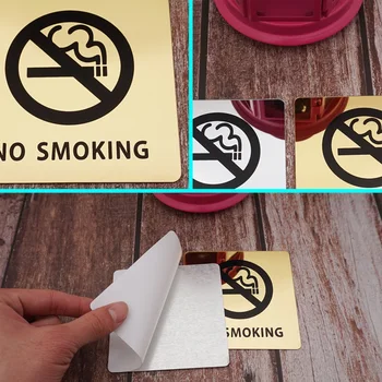 10 cm Opozorilni Znak prepovedano Kajenje Logotip Ni Dim Znamke Lepilo Nalepke za Javne prostore, Notranji Prostor v Zaprtih prostorih Doma Dekor  5