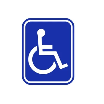 15,2 CM*11,9 cm Novo Prizadetost Simbol PVC Vozičku Invalidne Okno Avtomobila Odbijača Vrata Nalepke  5