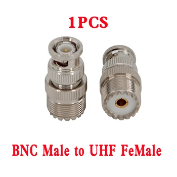 1PCS BNC Moški na UHF SO239 PL-259 Ženski RF Koaksialni BNC Adapter za UHF Nagovoriti Jack Priključek  10