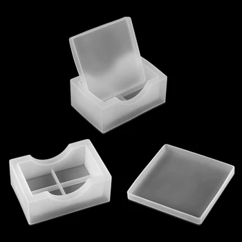1pcs Kvadratnih Železnica Box Škatla za Shranjevanje Silikonsko Plesni Za DIY Obrti UV Expoy Doma Dekoracijo Izdelavo Orodij za Smolo Plesni  10