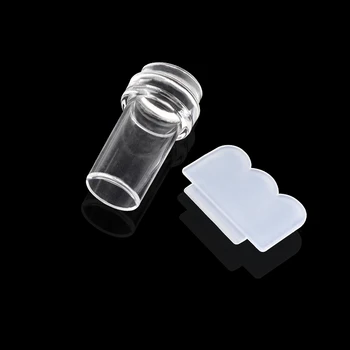 2.4 cm Mini Pregleden Jelly Nail Art Stamper Strgalo DIY Komplet za nohte Načrtovanja, Tiskanje Silikonski Žig Žig Orodja  10