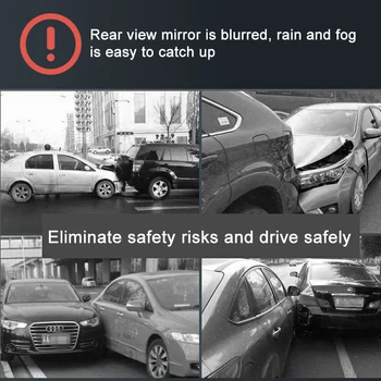 2 Kos Avto Rainproof Film Avto Rearview Mirror zaščitna Dež dokazilo Anti-Fog Nepremočljiva Film Membrane, Avto Nalepke, Dodatki  4