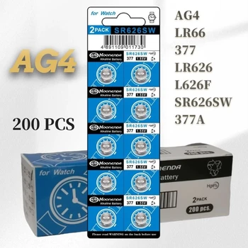 200Pcs AG4 1.55 V 377A LR626 SR626SW 2000% Original Baterija Gumb za Električni igrača Čevelj luči Računalnik  10