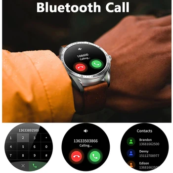 2022 Novo 454*454 Zaslon, Pametno Gledati Vedno Prikaže Čas Bluetooth Klic Lokalne Glasbe Smartwatch Za Mens Android TWS Slušalke  10