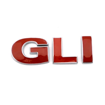 3D chrome rdeče GLI tovornjak zadaj emblem značko nalepke nalepke logotip za VW VOLKSWAGEN  10