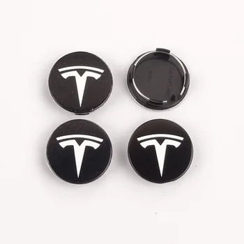 4PCS za Tesla Model S 3 X Pribor Avto Kolesni pokrov Emblem Spremembe Hub Kritje Auto Dodatki 56MM Trim Emblem  3