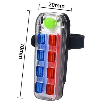 8 LED Nepremočljiva Izposoja Luč USB Polnilne Ultra Svetla Varnost Opozorilo Kolo Zavore Zadnje Luči za na Prostem Kolesarska Vožnja  10