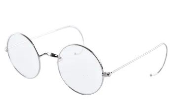 Agstum 49 mm Krog Optični Redkih Žice Platišča Recept Slog Očala Okvir Brez Nos Blazinice Starinsko Stekla Rx  10
