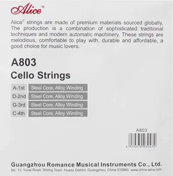 Alice A803 Violončelo String Akustični & Električni koncert za Violončelo in Godala Primerni Za 4/4 koncert za Violončelo in Godala Jekleno Jedro Zlitine Navijanje A-1 D-2 G-3 C-4 SET  10