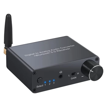Bluetooth, združljiva DAC 5.0 Digitalno Analogni Brezžični DAC RCA 3,5 mm Ojačevalnik 192khz/24-bit Parameter  5