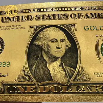 Brezplačna dostava 1pc Ameriški 1 Dolar 24k pozlačeni Ponarejenega Denarja, zda Bill Opomba z Z COA Okvir  10