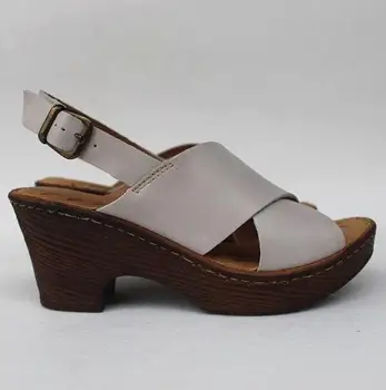 Careaymade-Poletje ročno zašiti ženske čevlje retro književnih in umetniških sandali za prosti čas visoko peto debelo peto fishmouth sandali  5