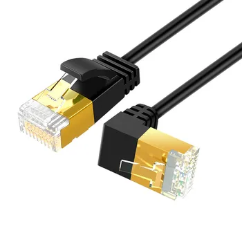 Cat6 Združljiv Patch Kabel za 90 Stopinj v Desno Kota 10Gbps Ethernet Kabel RJ45 Cat7 Lan Kabel UTP RJ45 Omrežja Cable0.5m 1m  10