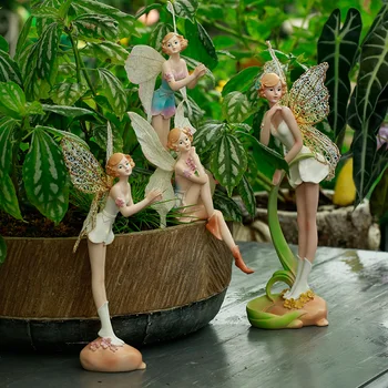 Flower Fairy Okraski Angel Dnevna Soba, Vrt Okraski Miniaturni Vrt Pravljice Vrt Miniature Dom Dekoracija Dodatna Oprema  3