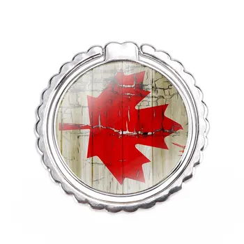 Kanada zastavo Moda Risanka Kreativna Zasnova Vrtljiv Prst Prstan Mobilni Telefon, Držalo, Stojalo  5