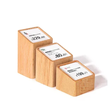 Lesene Ceno Papir Držalo Za Zaslon Mizo Mini Cube Namizno Vino, Nakit Nalepko Kartice Znak, Oznake, Supermarket, Trgovina, Blago  5