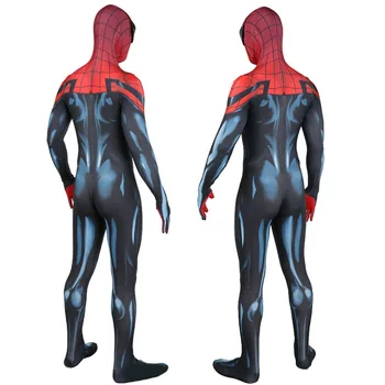 Marvel Rdeče Spiderman Cosplay Kostum Film Superheroj Spandex Zentai Kostum Cosplay Polno Skozi Bodysuits Halloween Obleko  4