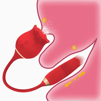 Močne Rose Sex Igrača Klitoris Sesanju Vibratorji Za Ženske G Spot Stimulator Vagina Thrusting Dildo Jajce Odrasle Ženske Masturbator  10