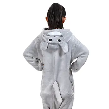 Otroci Pozimi Sleepwear Fantje Onesies Dekleta Pajama Nastavite Srčkan Šiv Totoro Slon Živali Otroci Pyjama Pijama Homewear  5