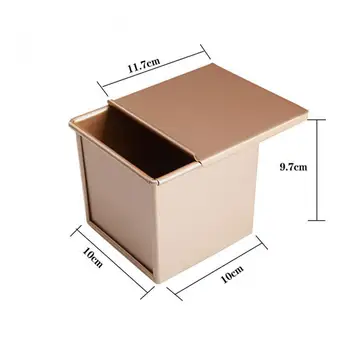 Peko Orodje Plesni Vodo Cube Non-Stick Kruh Toast Polje z Drsnim Pokrovom Kuhinja  10