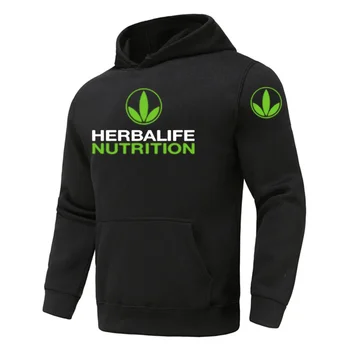 Pomlad Jesen Herbalife Hoodie Herbalife prehrana Plašč Hoodie Logotip Herbalife Grafični Moških in žensk Sweatershirt hoody  5