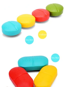 Prenosni Mini Ovalne 4-Mreža Tabletke Polje Prenosna Bonboniera 6-Prostor Za Majhne Tabletke Polje Praktično Darilo Škatla Za Shranjevanje  10
