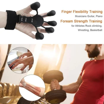 Prst Vaditelj Gripper 6 Odporne Moči Trener Recovery Strani Strengthener Nosila Prst Expander Moč Trener 1pcs  3