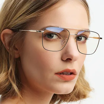 RUOBO Jasno Objektiv Kovinskih Očal Okvir Za Moške, Ženske Eyeglass Okvir Recept Okvir Eyeglsses Za Študentske Optični Spektakel  10
