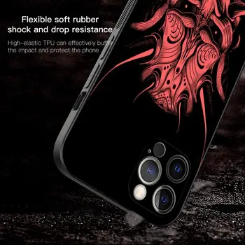 Samurai Oni Masko Primeru Telefon Za Apple iPhone 14 14 13 12 11 Pro Max Mini XS Max XR X 7 Plus 8 6 6S Mehki Silikonski Pokrov Lupini  4
