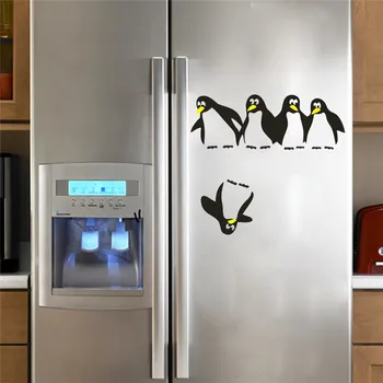 Smešno Shrani pingvin kuhinja hladilnik nalepke nalepke jedilnico stenske nalepke doma dekor Za Hladilnik, Kopalnica Vrtec Soba  5