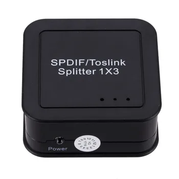 SPDIF digitalni Optični Avdio Splitter Adapter 3-stezni Optični Delilnik SPDIF Optični Kabel usb Hub Razdelilnik  4