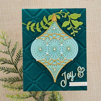 Stitched Ornament Rezanje Umre Stitchmas Božič, Novo Leto 2022 Scrapbooking Za Izdelavo Papirja Okrasni Okvir Kartico Obrti  5