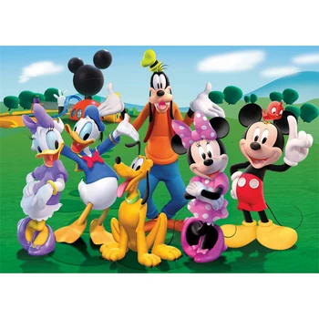 Strip Disney Minnie Mouse Mickey, Donald Duck Happy Birthday Okolij Decors Vinil Krpo Stranka Kulise Baby Tuš Banner  10