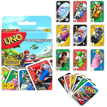 Super Mario Kart UNO Kartico Gamed Družino Sestavljanke Smešno Zabave Igre Igralne Karte, Poker Otrok Igrače Darilni Škatli Darilo za Rojstni dan  10