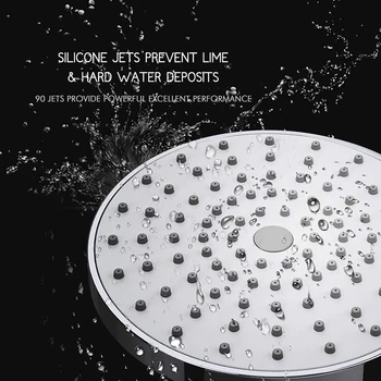 Tuš Glava 6 Inch Anti-Leak Anti-Zlepi Omejeno Dež Showerhead Padavin Spray Sprostitev in Spa za Visoko vodnega Tlaka in Pretoka  5