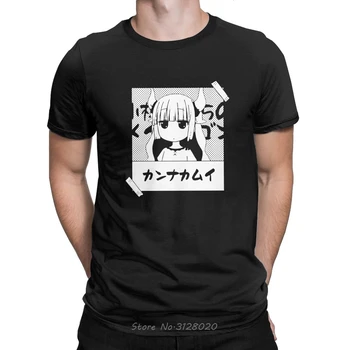 Tyburn moška T Majica Kanna Kamui Manga Slog Ustvarjalne Bombaža T-Shirt Anime Oblačila Kobayashi-san Chi Ni Devica Zmaj TShirt Tees  0