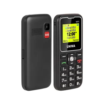 UNIWA V171 Funkcija Telefon 2G GMS Velik Gumb MobilePhone 1.77 Palčni zaslon Dual SIM Dual Pripravljenosti mobilni telefon za Starejše 1000mAh Velike Baterije  10