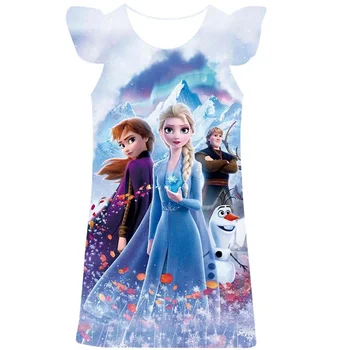Zamrznjeno 2 Dekleta Obleka Elsa 2 Cosplay Kostume Otroci Radi Otroke Halje Princesa Vestidos Snow Queen Disney Serije Risanke Krilo  5