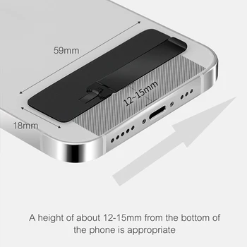 Zložljivi Ultra-Tanek Telefon Stander za Mobilni Telefon Primeru Vodoravno Navpično Stojalo Držalo za iPhone, Samsung Xiaomi Huawei  5