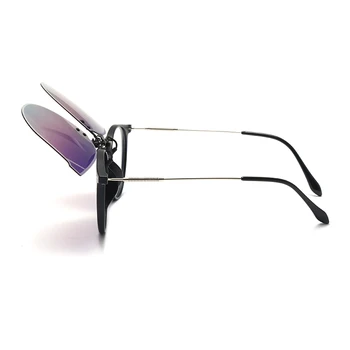 Ženske Mačka Oči Flip Up Posnetek Na sončna Očala Gradient Ženske Vožnje Polarizirana Cateye sončna Očala 2022 Vijolično Očala  5